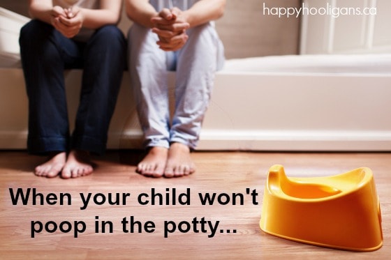 What to do when your child won't poop on the potty