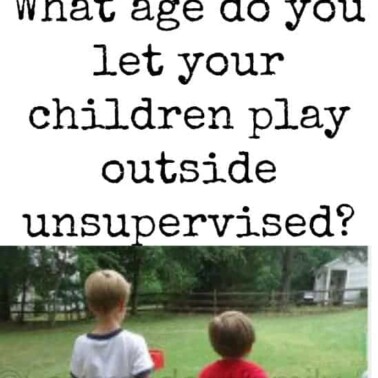 100 moms answered…. best age to let kids play outside alone?