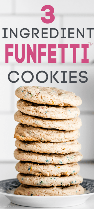 3 ingredient funfetti cookies