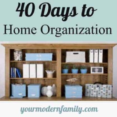 40 days to home organization