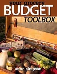 A wooden tool box with a variety of food in it with text above it.