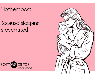 A colorful drawing of a mother holding her baby while wearing a robe and text beside her.