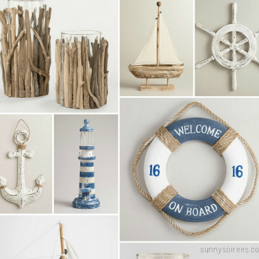 Nautical items to use as decorations.