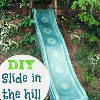diy slide in the hill