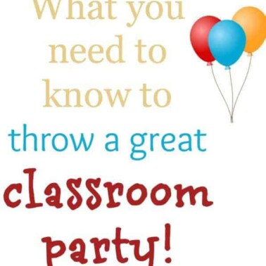 A social media ad with balloons beside it.