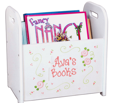 personalized book caddie for child's room (Christmas gift!) on sale