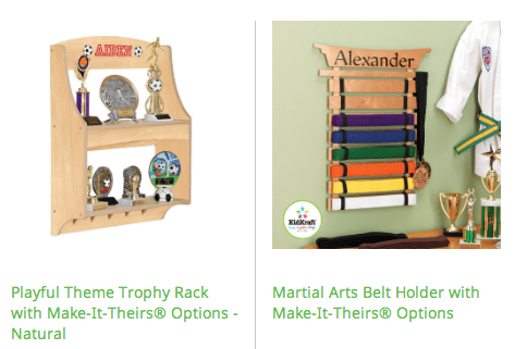 display your child's trophies 