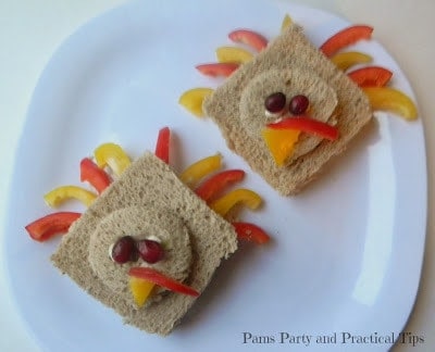 Tuna Turkey Sandwiches ~ a fun & healthy Thanksgiving snack
