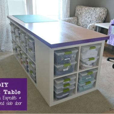 DIY Craft table - step by step (uses ikea products)