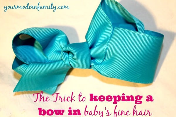 Keep hair bows from slipping