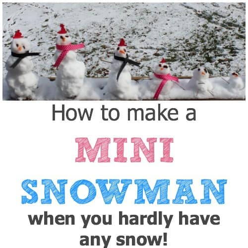 Make a snowman even when you don't have a lot of snow! 