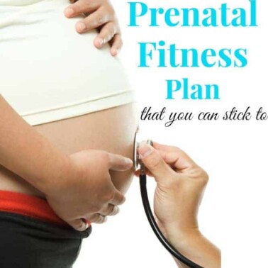 A close up of a pregnant woman with text above her.