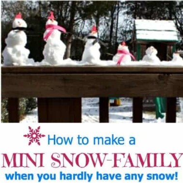 make a mini snow man when you don't have a lot of snow!