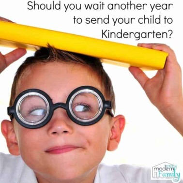 wait to send child to Kindergarten