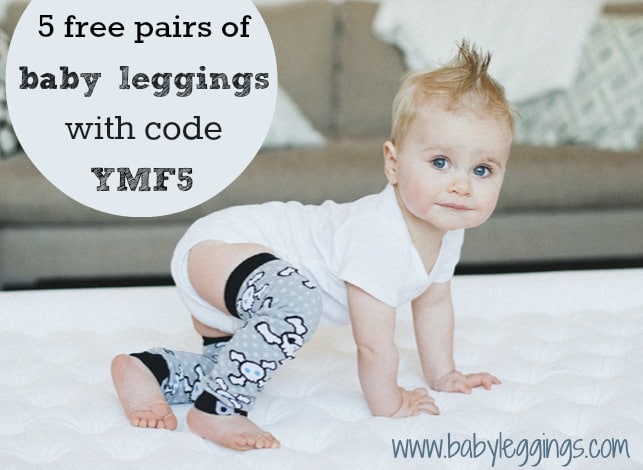 5 free pairs of baby legs at babyleggings.com with code YMF5