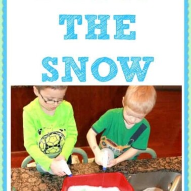 Have fun spraying the snow!- INSIDE!