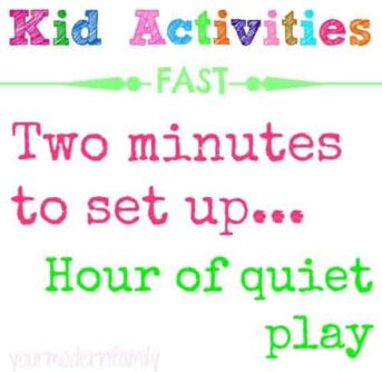 quiet time activities in a hurry