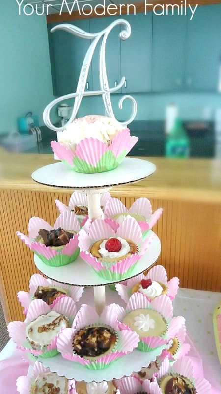 DIY cupcake tower - completed