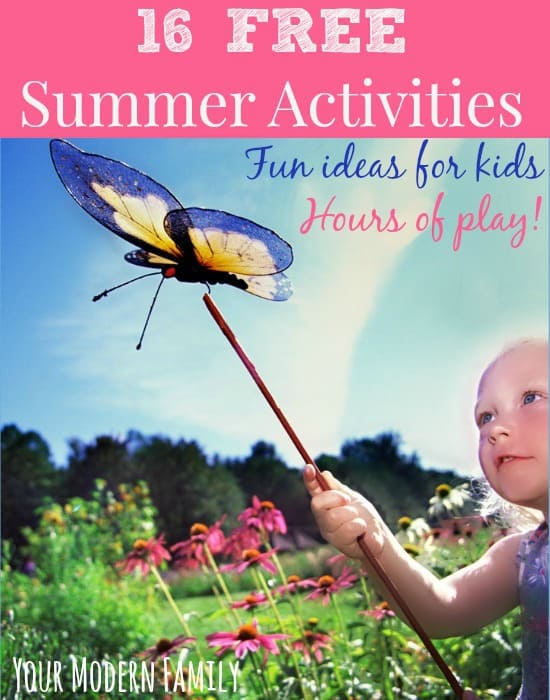 16 FREE summer activities to keep your kids busy for hours!