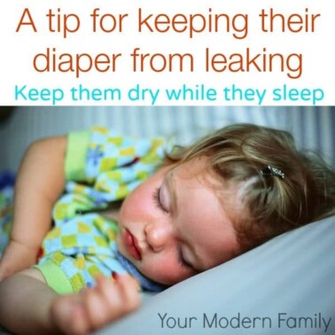 diaper leaking at night - GREAT tip!!