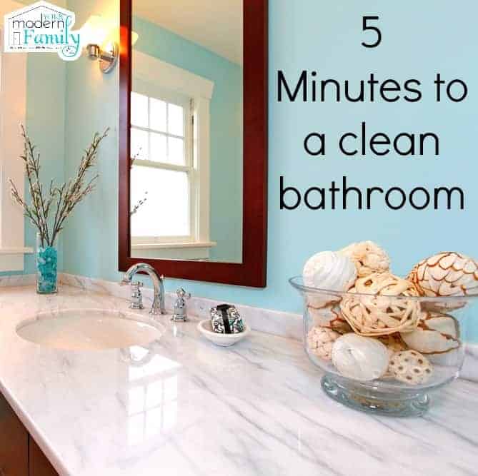 Clean The Bathroom In Five Minutes - How To Clean Bathroom Countertop