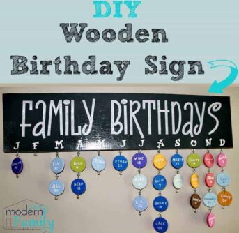 DIY wooden birthday sign