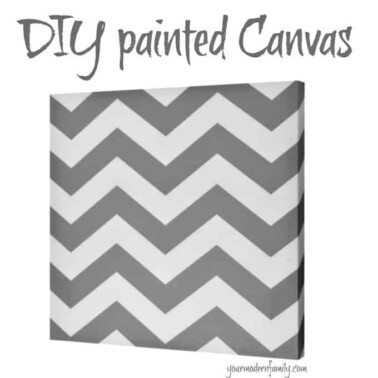 DIY painted canvas chevron