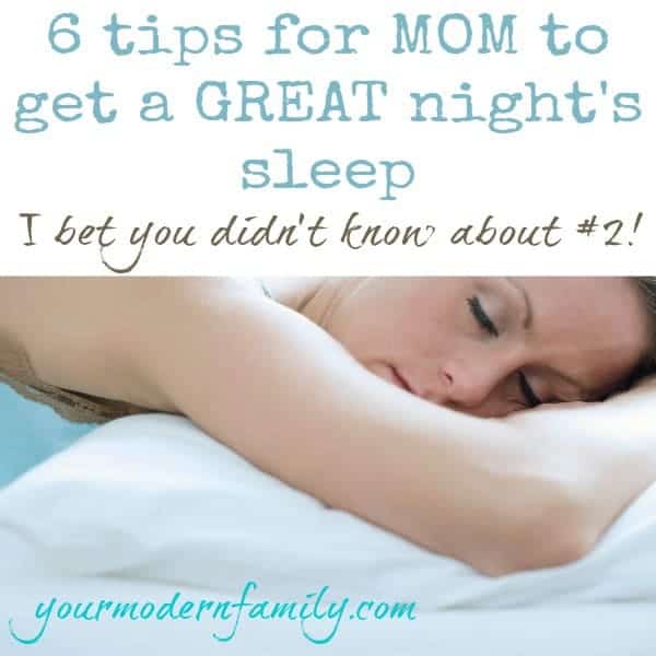 good nights sleep for mom