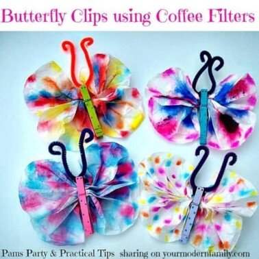 Butterfly clips using coffee filters