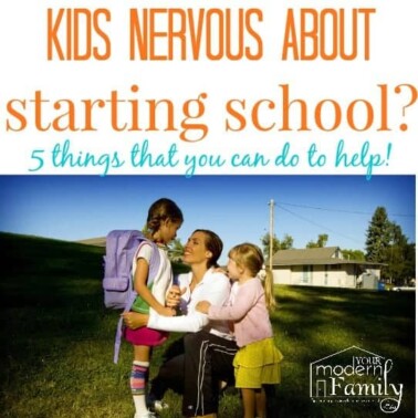 child is nervous about starting school