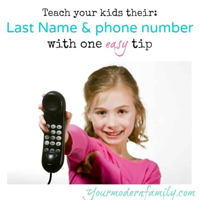 teach your kids their name & phone number