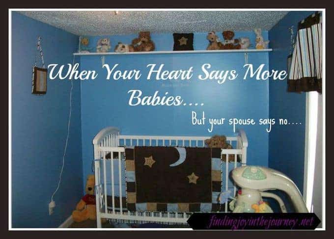 A baby\'s room with a crib and text above it.