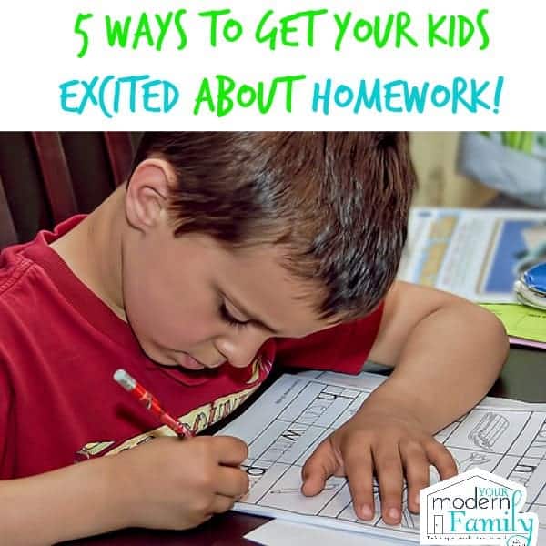 5 ways to get your kids excited about homework