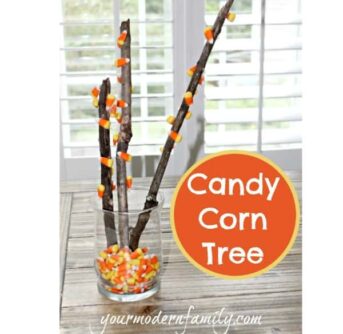 candy corn tree yourmodernfamily.com