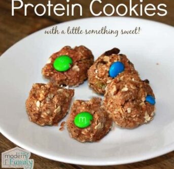 protein cookies with m&ms