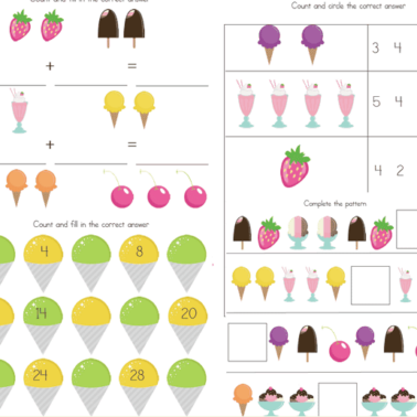 A child's math worksheet.
