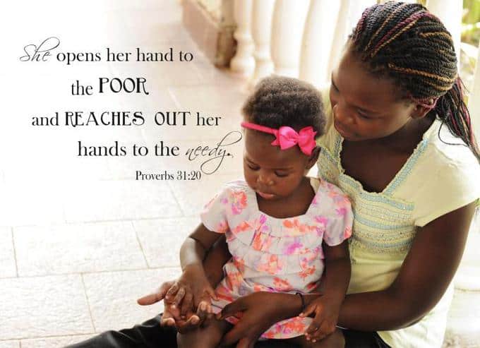 reach your hands to the poor... 