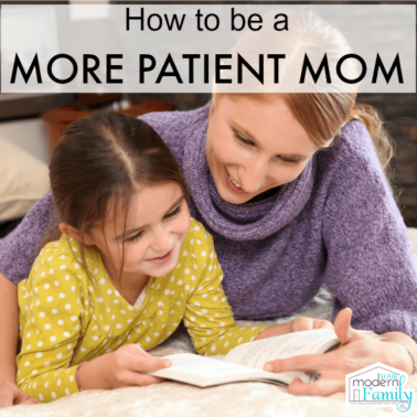 A little girl and her mom reading a book with text above them.