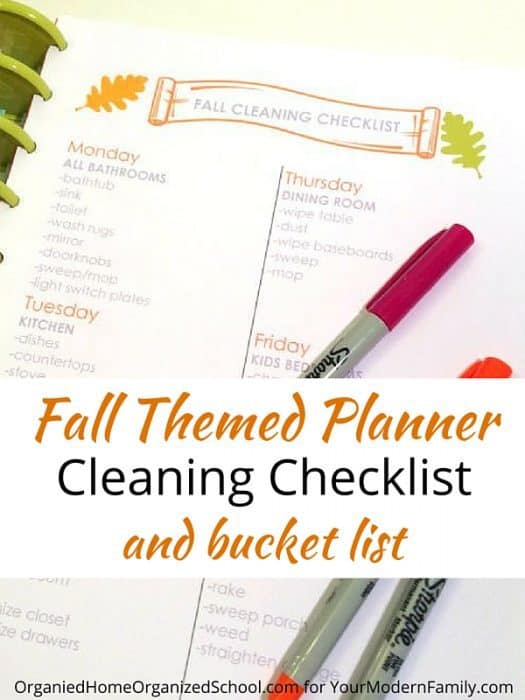 FREE Printable Fall Themed Planner Your Modern Family
