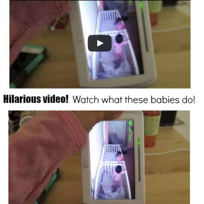 mom talks to babies on monitor