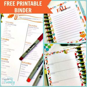 FREE Printable Fall Themed Planner - Your Modern Family