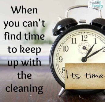 can't find time to keep up with cleaning