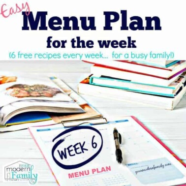 week 6 menu plan