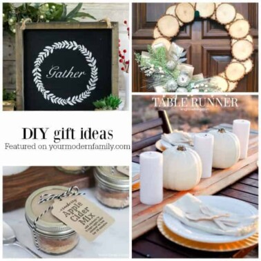 A collage of homemade gift ideas.