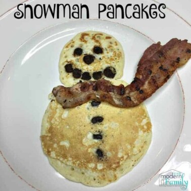 snowman pancakes
