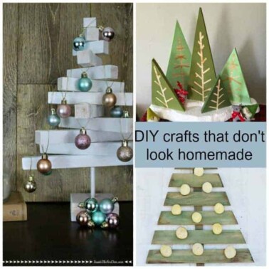 A collage of DIY crafts.