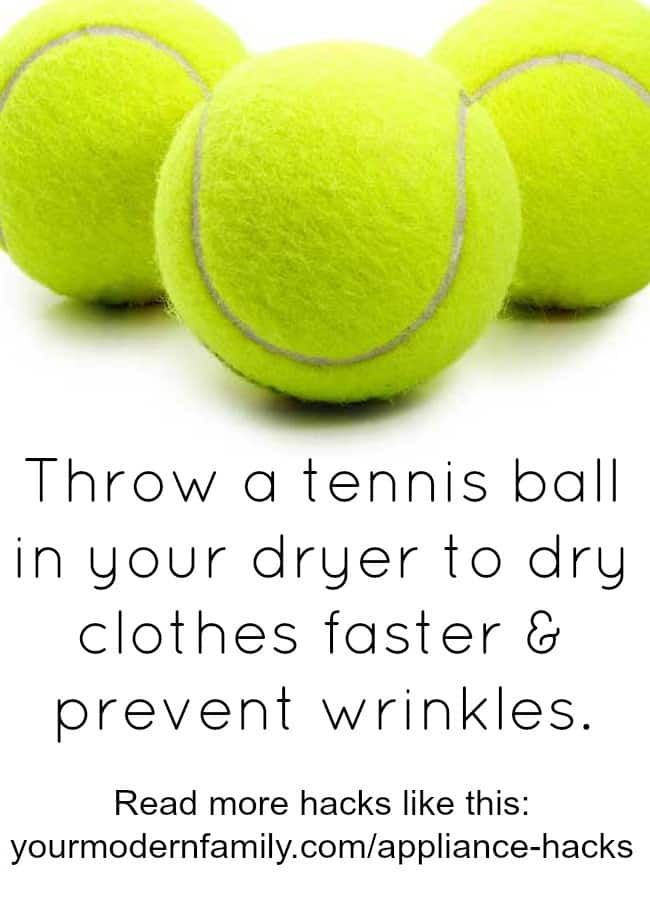 tennis ball in dryer hack