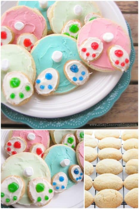 pin for Easter bunny bottom sugar cookies