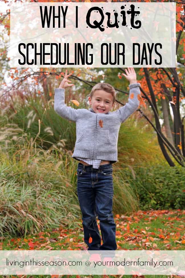 Lessons from quitting the scheduling of my kids