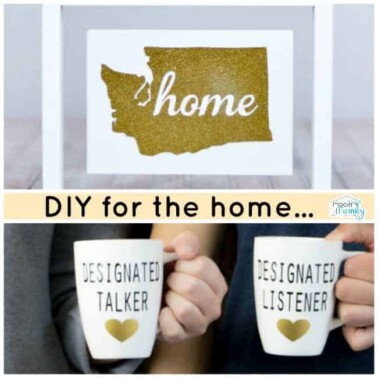 Two coffee cups with text on them.